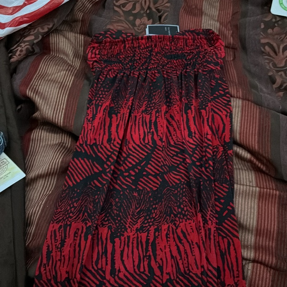 red and black dress